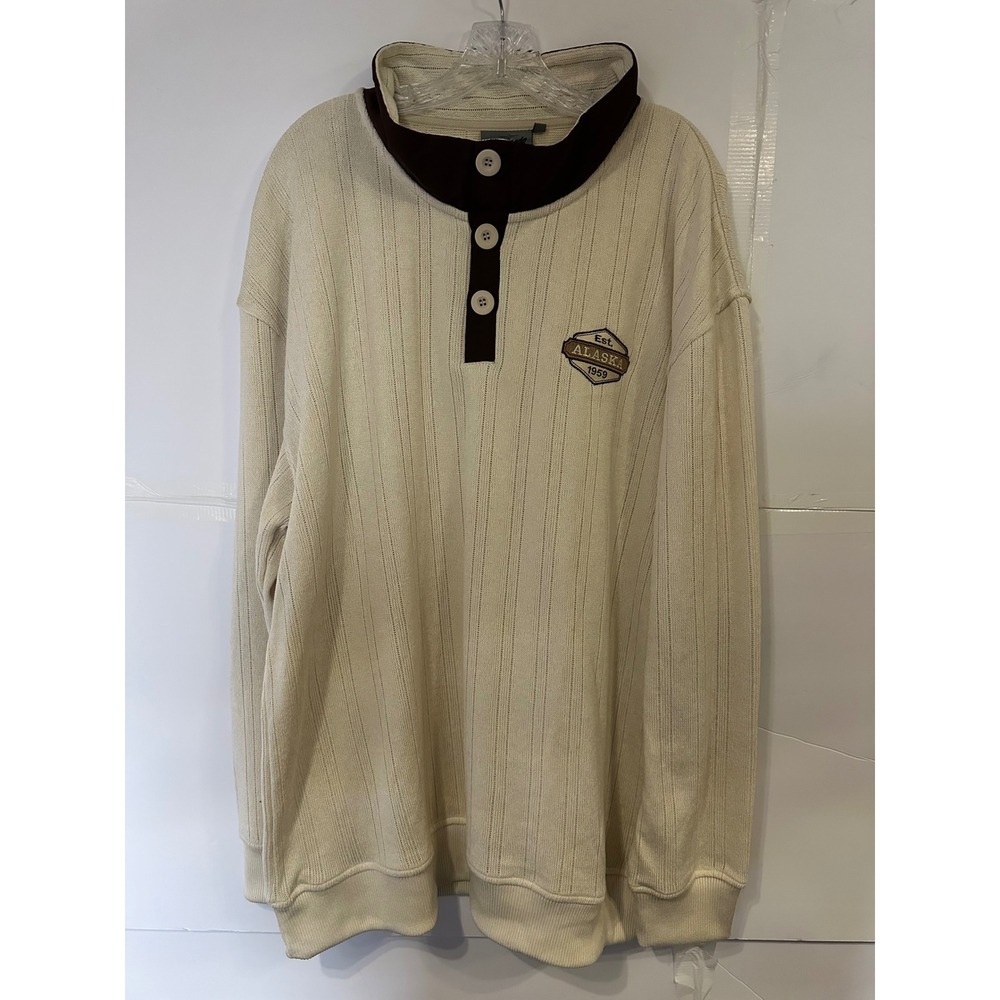 Renegade Club Alaska 1959 Pullover Sweater Mens‎ XXXL 3XL Button Neck